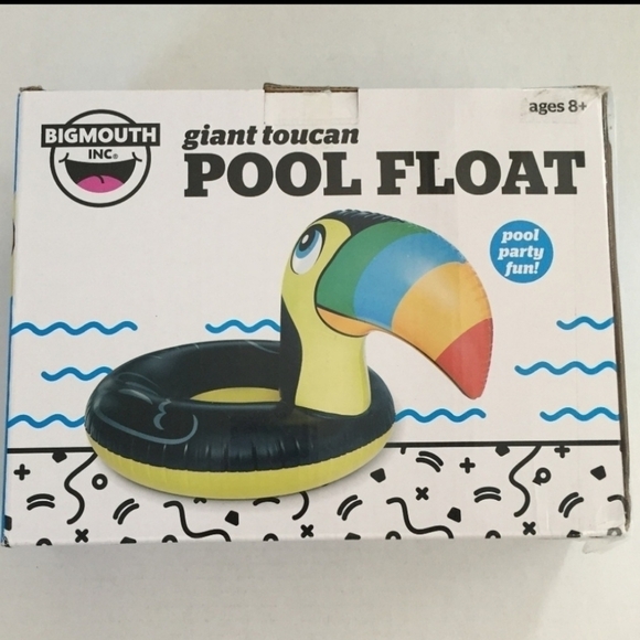 NIB BigMouth Giant Toucan Pool Float Inflatable Tube Raft Summer Party Fun EUC - Picture 2 of 2